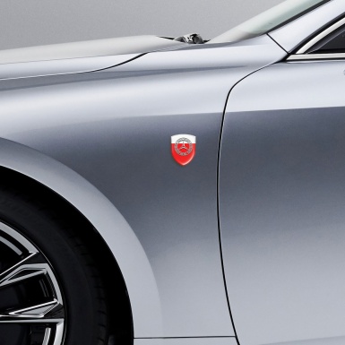 Mercedes Benz 3D Gel Emblem red White Model 
