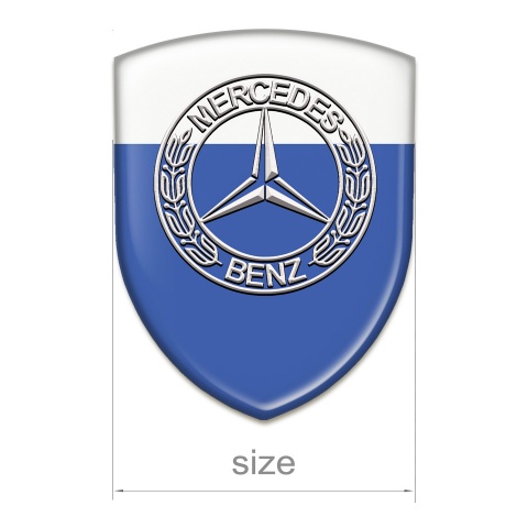 Mercedes Benz Emblem Exterior Blue White Model 