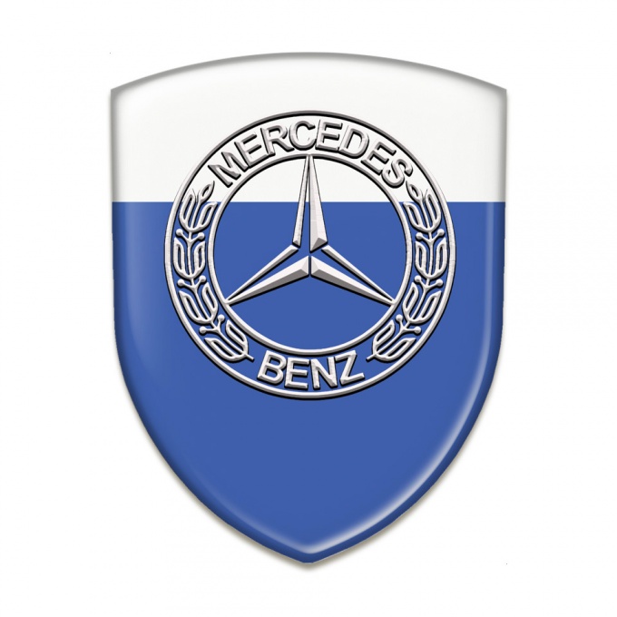 Mercedes Benz Emblem Exterior Blue White Model 