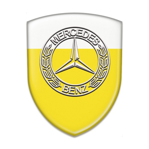 Mercedes Benz Emblem Interior Yellow White Model 