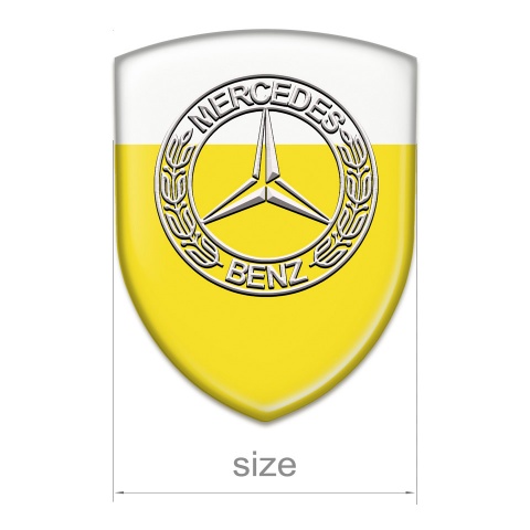 Mercedes Benz Emblem Interior Yellow White Model 