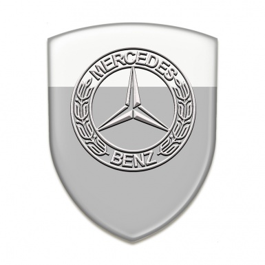 Mercedes Benz Car Interior Badge Grey White Model