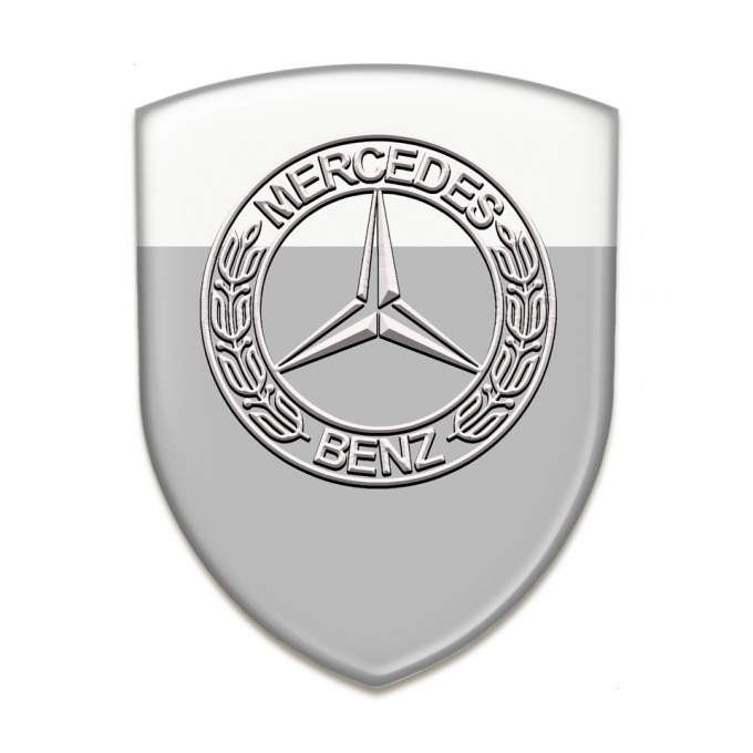 Mercedes Benz Car Interior Badge Grey White Model