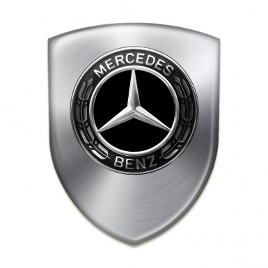Mercedes Benz Silicone Car Decal Badge Metallic Effect Design 
