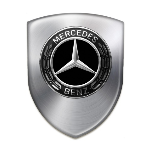 Mercedes Benz Silicone Car Decal Badge Metallic Effect Design 