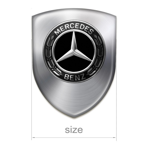 Mercedes Benz Silicone Car Decal Badge Metallic Effect Design 