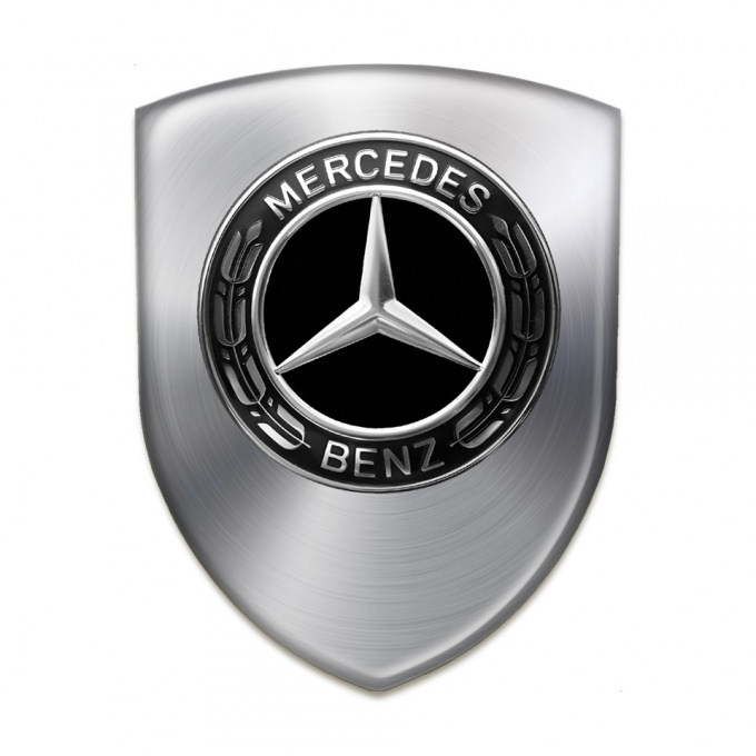 Mercedes Benz Silicone Car Decal Badge Metallic Effect Design 
