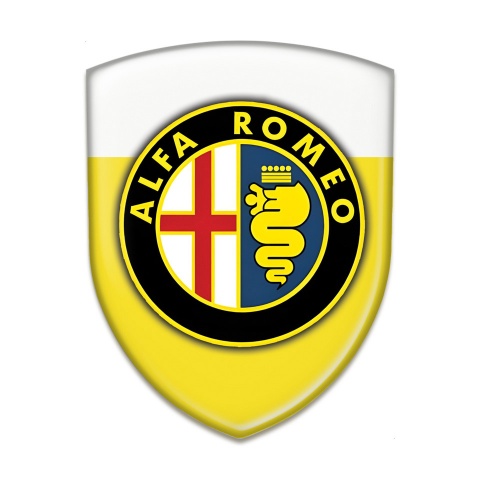 Alfa Romeo Emblem Exterior Stylish Yellow White Design 