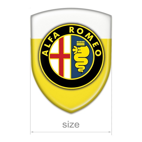 Alfa Romeo Emblem Exterior Stylish Yellow White Design 