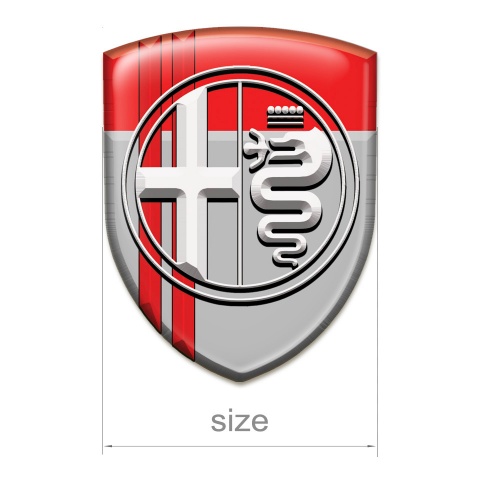 Alfa Romeo Emblem Interior Grey Red Base White Logo 