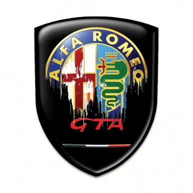 Alfa Romeo Auto Emblem Black Print GTA Style 