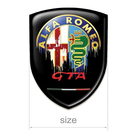 Alfa Romeo Auto Emblem Black Print GTA Style 
