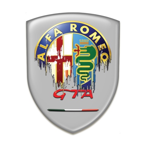 Alfa Romeo Emblem Badge Logo Grey Base GTA Style 
