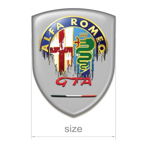 Alfa Romeo Emblem Badge Logo Grey Base GTA Style 