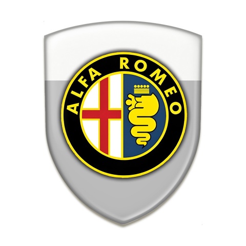 Alfa Romeo Logo Emblem Grey White Design 