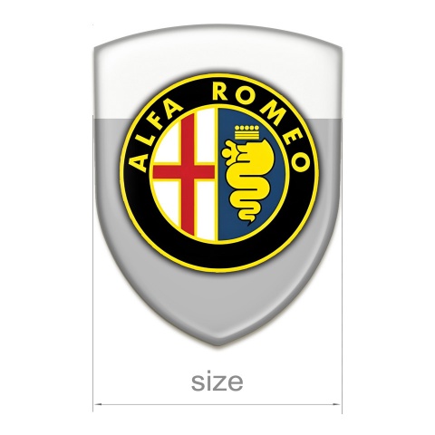 Alfa Romeo Logo Emblem Grey White Design 