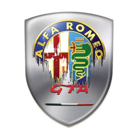 Alfa Romeo Tuning Emblem Metallic Effect Base GTA Style 