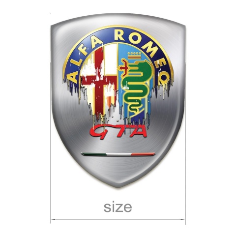 Alfa Romeo Tuning Emblem Metallic Effect Base GTA Style 