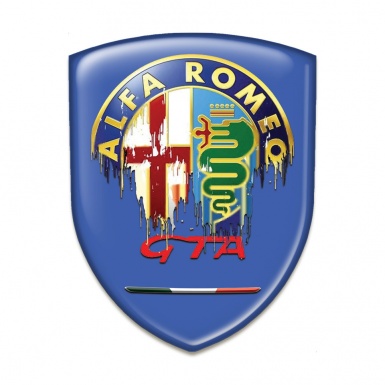 Alfa Romeo  Self Adhesive Emblem Logo Blue base GTA style 