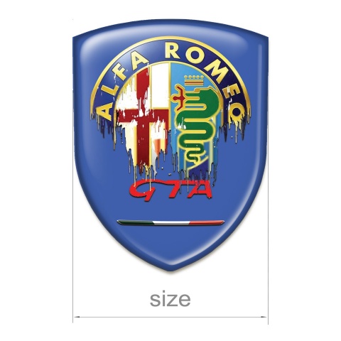 Alfa Romeo  Self Adhesive Emblem Logo Blue base GTA style 