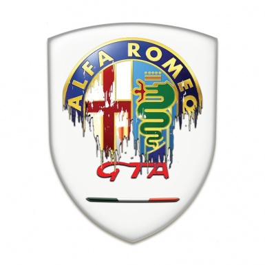 Alfa Romeo Resin Sticker White Base GTA Style 
