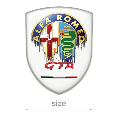 Alfa Romeo Resin Sticker White Base GTA Style 