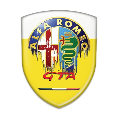 Alfa Romeo Emblem Interior Yellow White Base GTA Style 