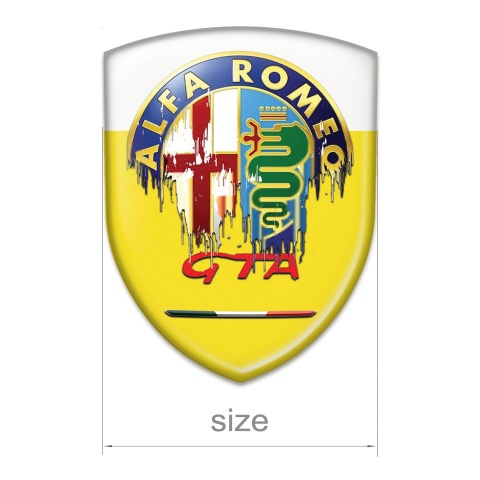 Alfa Romeo Emblem Interior Yellow White Base GTA Style 