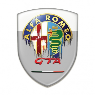 Alfa Romeo Tuning Emblem Grey White Base GTA Style 