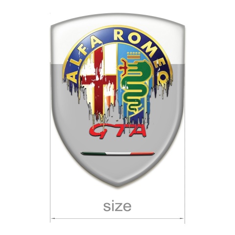 Alfa Romeo Tuning Emblem Grey White Base GTA Style 