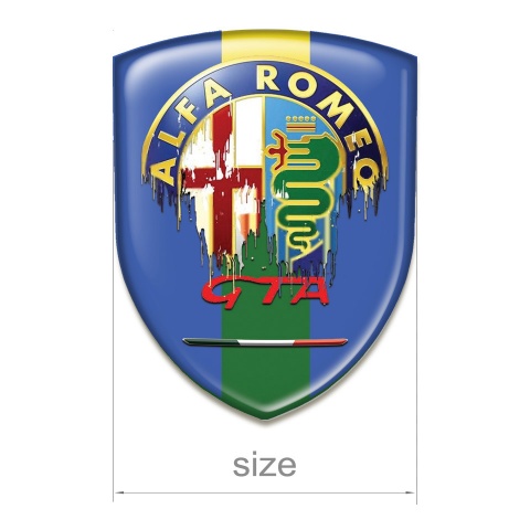 Alfa Romeo GTA Silicone Shield Blue Print Dripping logo Design 