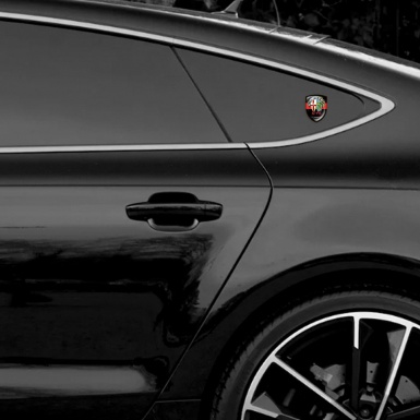 Alfa Romeo Auto Emblem Black With Red Tape Base GTA Style 