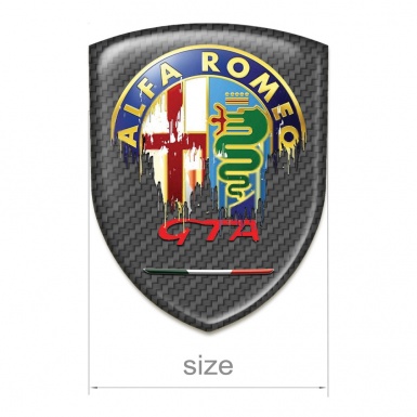 Alfa Romeo Domed Emblem Carbon Base GTA Style 
