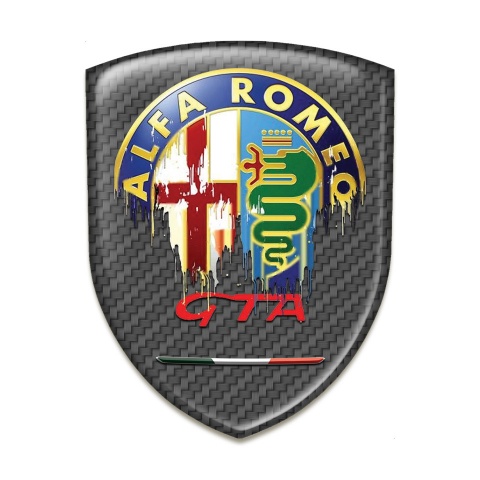 Alfa Romeo Domed Emblem Carbon Base GTA Style 