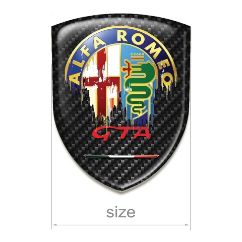 Alfa Romeo GTA Emblem Exterior Dark Carbon and Dripping logo Style 