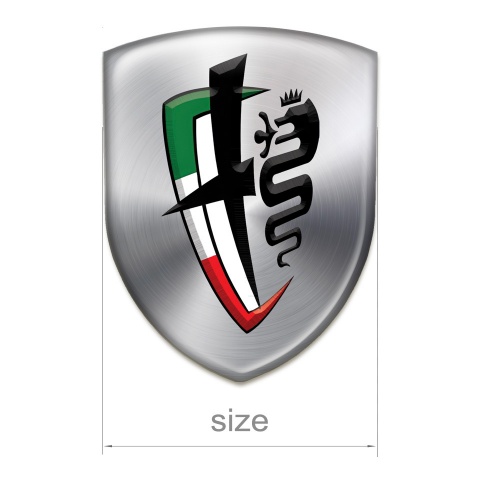 Alfa Romeo Tuning Emblem Metallic Effect Base New Logo Style 