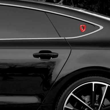 Alfa Romeo Car Accessories Badge Red Base New Logo Style 