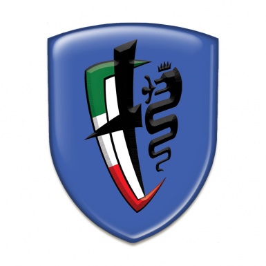 Alfa Romeo Car Interior Badge Blue Base New Logo Style 