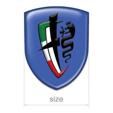 Alfa Romeo Car Interior Badge Blue Base New Logo Style 