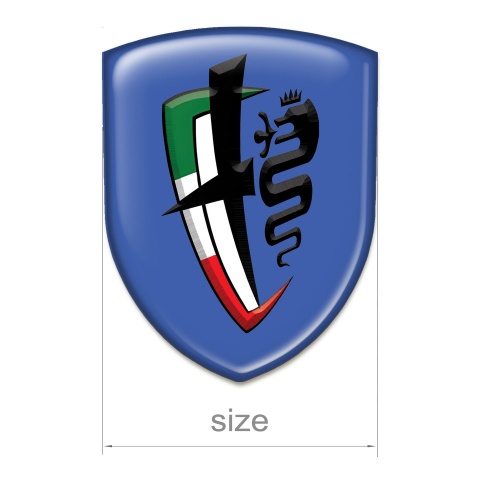 Alfa Romeo Car Interior Badge Blue Base New Logo Style 