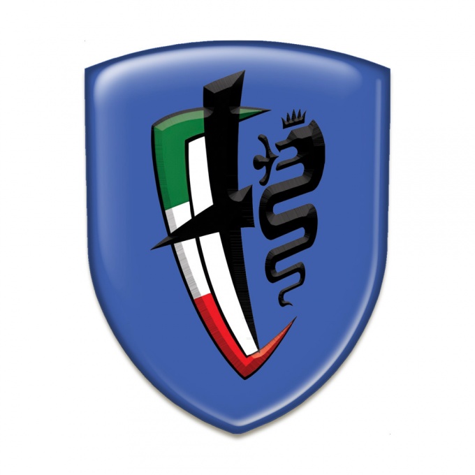 Alfa Romeo Car Interior Badge Blue Base New Logo Style 