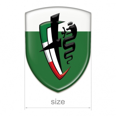 Alfa Romeo Silicone Shield Green White Print New Logo Style 