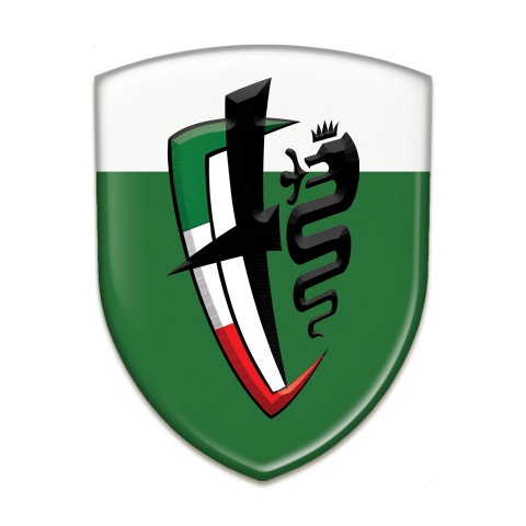 Alfa Romeo Silicone Shield Green White Print New Logo Style 