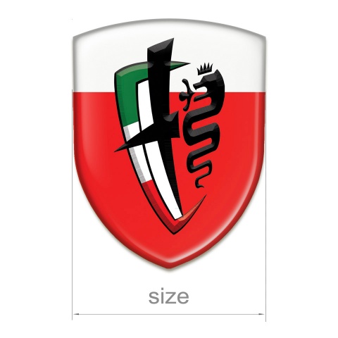 Alfa Romeo Auto Emblem red white base New Logo style 