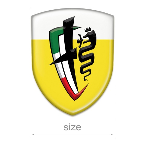 Alfa Romeo Tuning Emblem Yellow White Base New Logo 