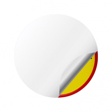 Ford Bronco Wheel Emblems for Center Caps Yellow Red Ring
