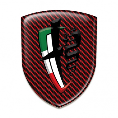 Alfa Romeo Domed Emblem Red Carbon Edition