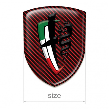Alfa Romeo Domed Emblem Red Carbon Edition