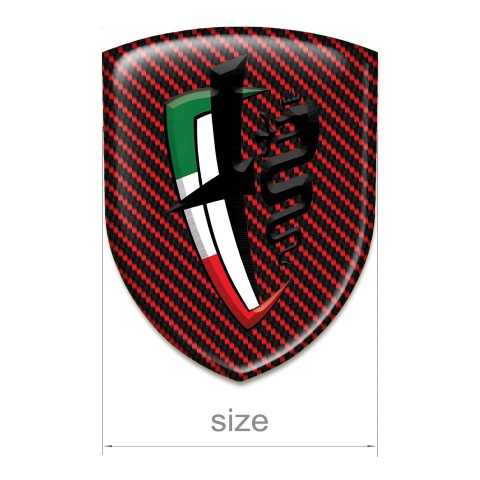 Alfa Romeo Domed Emblem Red Carbon Edition
