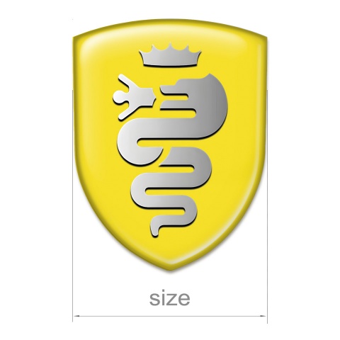Alfa Romeo Silicone Emblem Yellow Print Gray logo 